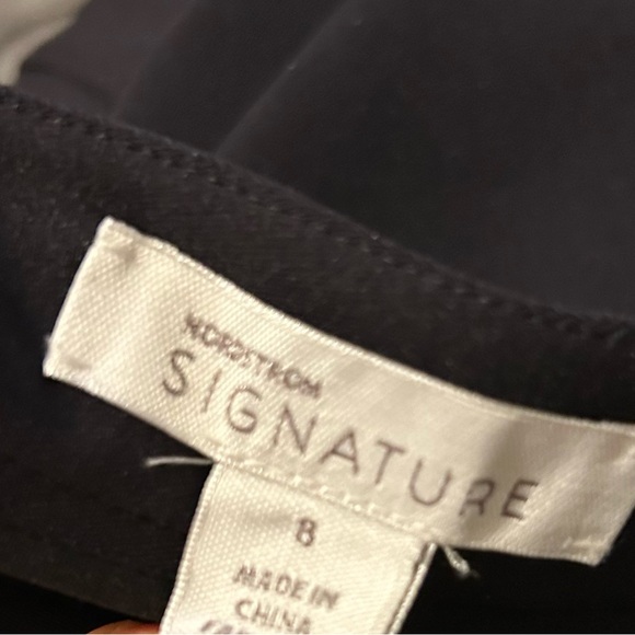 Nordstrom Signature Black Pants Size 8 Stretch Knit Ankle Length Wardrobe Basics - Picture 4 of 9